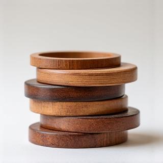 Trendige Holz Bangles und Armreifen